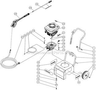 Part Location Diagram of 5-0168A01 Mi-T-M Frame Assembly