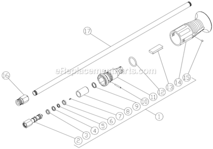 Part Location Diagram of 18-0354 Mi-T-M Nozzle Assembly