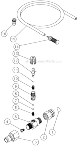 Part Location Diagram of 50-0052 Mi-T-M Detergent Injector Complete