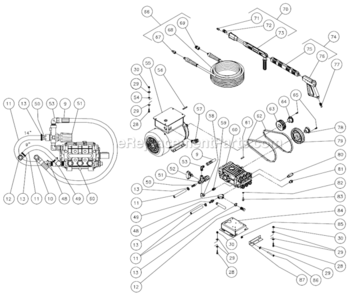 Page F Diagram and Parts List for CW-2004-SME1  Mi-T-M Pressure Washer