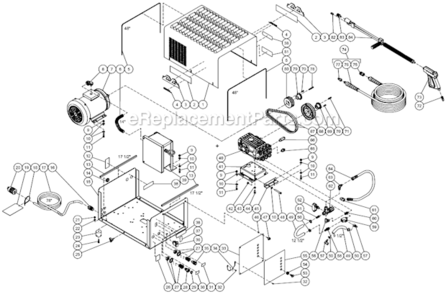 Part Location Diagram of 2-0091 Mi-T-M Motor - 6Hp