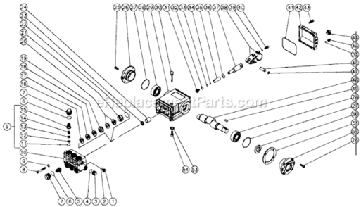 Part Location Diagram of 46-0065 Mi-T-M Crankcase Cover-Old Style
