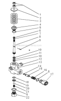 Gun Assembly Diagram and Parts List for CW-3504-4MGH S/N 000000-10070000 Mi-T-M Pressure Washer