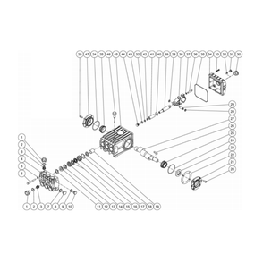 Pump Diagram and Parts List for HG-2004-3230  Mi-T-M Pressure Washer