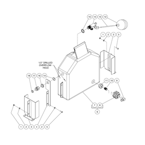 Float Tank Diagram and Parts List for HDS-4005-1K6G  Mi-T-M Pressure Washer