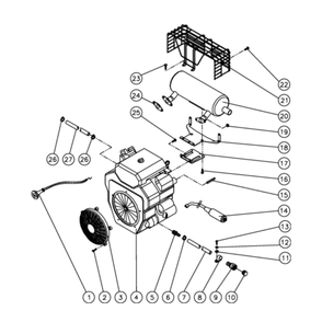 Engine Diagram and Parts List for HDS-3005-0K6G  Mi-T-M Pressure Washer