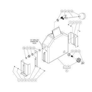 Float Tank Diagram and Parts List for HDC-4004-1H6A  Mi-T-M Pressure Washer