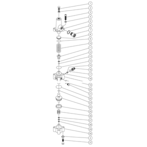 Unloader Diagram and Parts List for HS-3006-0MGD  Mi-T-M Pressure Washer