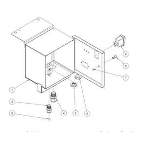 Electric Box Diagram and Parts List for HS-4004-0MAK  Mi-T-M Pressure Washer