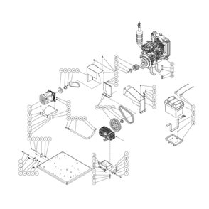 Isolation Plate Diagram and Parts List for HDS-3505-0B7G  Mi-T-M Pressure Washer