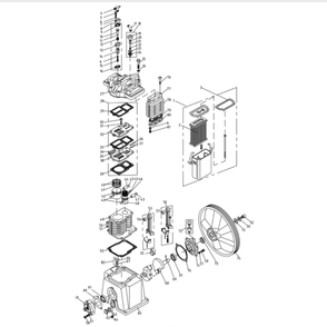 Compressor Pump Diagram and Parts List for ACD-23105-120HM  Mi-T-M Compressor
