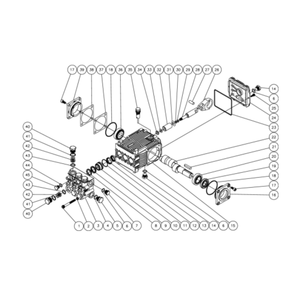 Pump Diagram and Parts List for HHS-2004-0E2A  Mi-T-M Pressure Washer