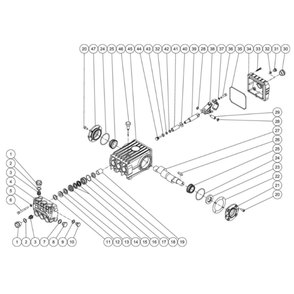 Pump Diagram and Parts List for HHS-2004-2E2G  Mi-T-M Pressure Washer