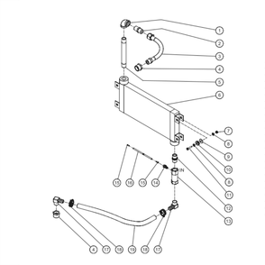 Aftercooler Vertical Diagram and Parts List for ACS-46375-80VM  Mi-T-M Compressor