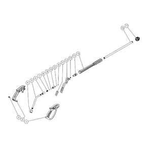 Gun/Wand (16-0364) Diagram and Parts List for WP-2700-3MHB  Mi-T-M Pressure Washer