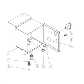 Electric Box Diagram and Parts List for HS-3005-0MGV  Mi-T-M Pressure Washer