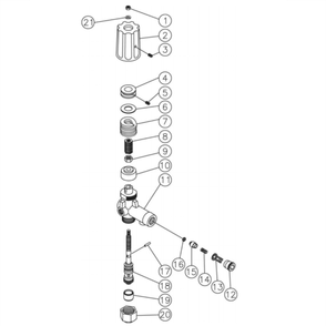 Unloader Diagram and Parts List for HG-1805-1208  Mi-T-M Pressure Washer