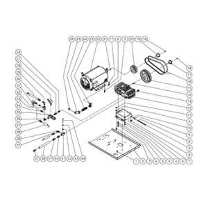 Motor/Pump Diagram and Parts List for HHD-2004-0E8G  Mi-T-M Pressure Washer