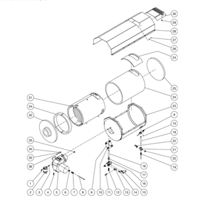 Heat Exchanger Diagram and Parts List for HS-3006-0MGD  Mi-T-M Pressure Washer