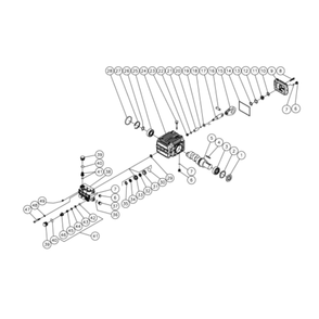 Pump Diagram and Parts List for HHS-1003-1E1A  Mi-T-M Pressure Washer