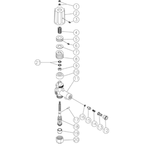 Unloader Diagram and Parts List for HHS-2004-1E2A  Mi-T-M Pressure Washer