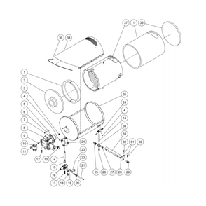 Heat Exchanger Diagram and Parts List for HDC-3505-1H6G  Mi-T-M Pressure Washer