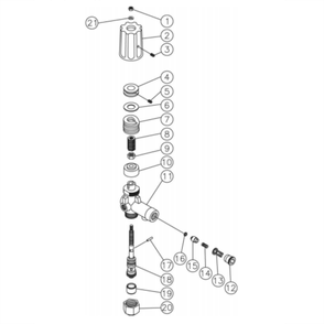 Unloader Diagram and Parts List for HG-1805-1230  Mi-T-M Pressure Washer