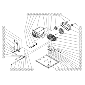 Motor/Pump Diagram and Parts List for HHS-3004-0E4G  Mi-T-M Pressure Washer