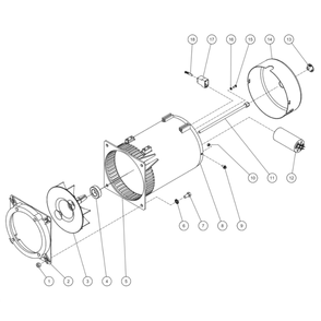 Alternator Diagram and Parts List for GEN-6000-0MK0  Mi-T-M Generator