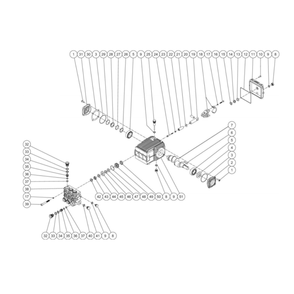 Pump Diagram and Parts List for HS-4004-0MAV  Mi-T-M Pressure Washer