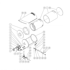 Heat Exchanger Diagram and Parts List for HDC-3005-0K6G  Mi-T-M Pressure Washer
