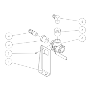 Part Location Diagram of 20-0560A18 Mi-T-M Ball Valve Bracket