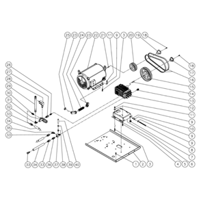 Motor/Pump Diagram and Parts List for HHS-3004-0E3A  Mi-T-M Pressure Washer