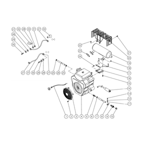 Engine Diagram and Parts List for HS-3506-0MGK  Mi-T-M Pressure Washer