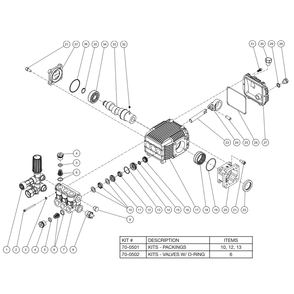 Pump Diagram and Parts List for WP-3200-0MHB  Mi-T-M Pressure Washer