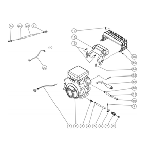 Engine Diagram and Parts List for HS-3504-0MGV  Mi-T-M Pressure Washer