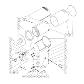 Heat Exchanger Diagram and Parts List for HDS-3505-0H6G  Mi-T-M Pressure Washer