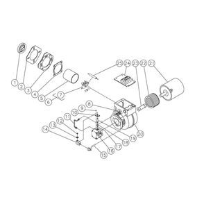 Burner Diagram and Parts List for HS-3505-0MDK  Mi-T-M Pressure Washer
