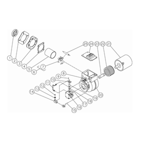 Burner Diagram and Parts List for HDS-4005-1K6G  Mi-T-M Pressure Washer