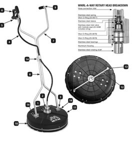 Section 1 Diagram and Parts List for AW-7020-8003  Mi-T-M Pressure Washer