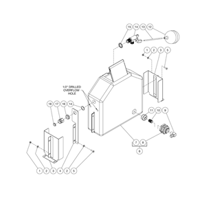 Float Tank Diagram and Parts List for HDC-3505-0V6G  Mi-T-M Pressure Washer