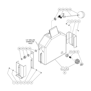 Float Tank Diagram and Parts List for HDS-3505-0V6A  Mi-T-M Pressure Washer