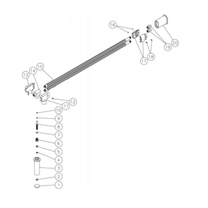 Angled Dual Lance Diagram and Parts List for HS-3505-0MGK  Mi-T-M Pressure Washer