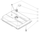 Fuel Tank Assembly Diagram and Parts List for GEN-6000-0MHE  Mi-T-M Generator