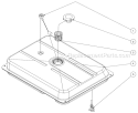 Fuel Tank Assembly Diagram and Parts List for GEN-6000-0MSE  Mi-T-M Generator