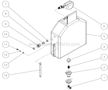 Part Location Diagram of 850-0238 Mi-T-M Float Valve Assembly