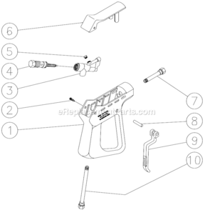 Gun Assembly Diagram and Parts List for HHDSERIES  Mi-T-M Pressure Washer