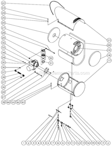 Heat Exchanger Assembly After S/N 15008540, 15008463 And 15009303 Diagram and Parts List for HHDSERIES  Mi-T-M Pressure Washer