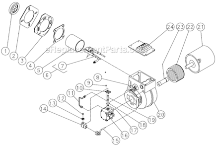 Part Location Diagram of 46-1004 Mi-T-M Base Plate