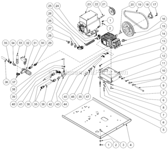 Part Location Diagram of 5-0154A18 Mi-T-M Pump Hat